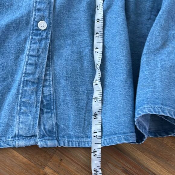 NWT Levi's Women's Midi Denim Shirt Dress Mika Balloon Short Sleeves - Picture 14 of 16